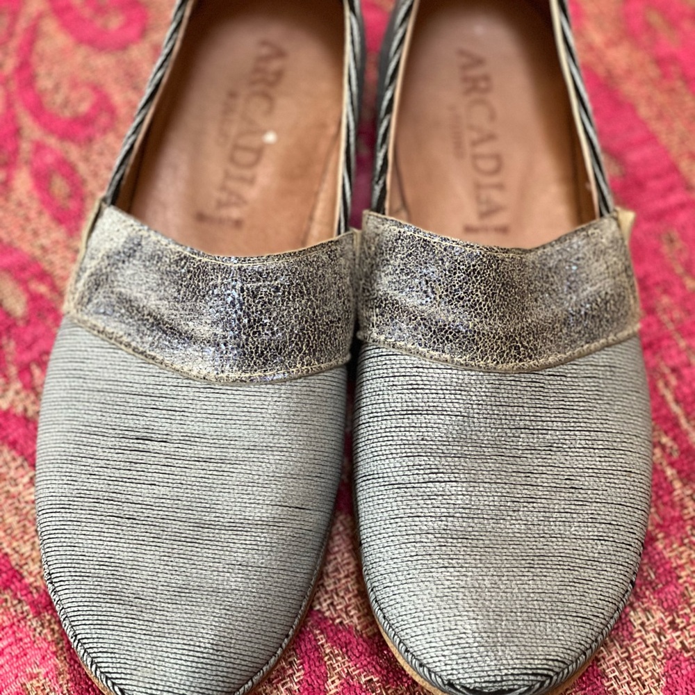 Italian light blue leather shoes sz 39 Arcadia brand